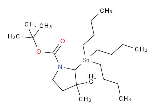 叔丁基 3,3-二甲基-2-(三丁基锡基)吡咯烷-1-甲酸酯