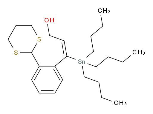 (E)-3-(2-(1,3-二硫杂环己烷-2-基)苯基)-3-(三丁基锡基)丙-2-烯-1-醇
