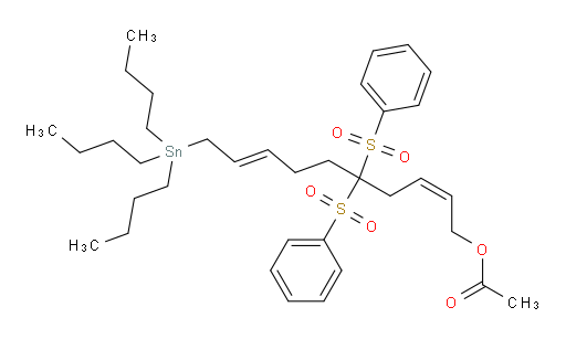 (2Z,8E)-5,5-双(苯基磺酰基)-10-(三丁基锡基)十-2,8-二烯-1-基 乙酸酯