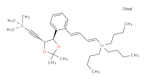 (((4R,5R)-2,2-二甲基-5-(2-((1E,3E)-4-(三丁基锡基)丁-1,3-二烯-1-基)苯基)-1,3-二氧杂环戊烷-4-基)乙炔基)三甲基硅烷