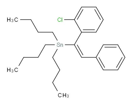 (E)-三丁基(1-(2-氯苯基)-2-苯基乙烯基)锡烷