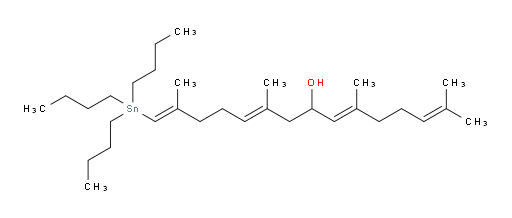 (1E,5E,9E)-2,6,10,14-四甲基-1-(三丁基锡基)十五-1,5,9,13-四烯-8-醇