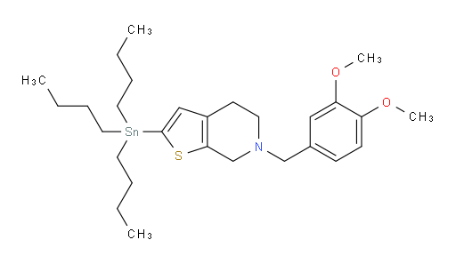 6-(3,4-二甲氧基苄基)-2-(三丁基锡基)-4,5,6,7-四氢噻吩并[2,3-c]吡啶