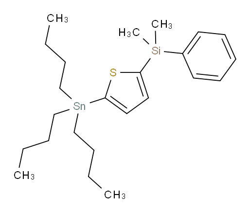 二甲基(苯基)(5-(三丁基锡基)噻吩-2-基)硅烷