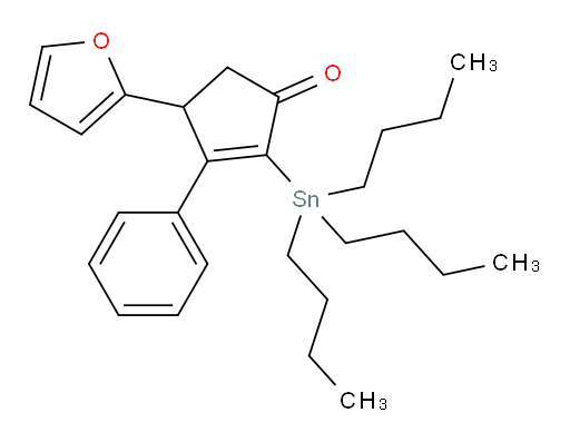 4-(呋喃-2-基)-3-苯基-2-(三丁基锡基)环戊-2-烯酮