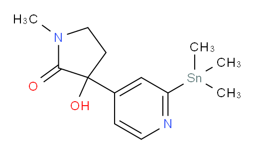 3-hydroxy-1-methyl-3-(2-(trimethylstannyl)pyridin-4-yl)pyrrolidin-2-one