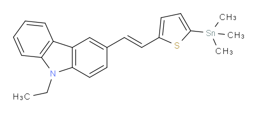 (E)-9-ethyl-3-(2-(5-(trimethylstannyl)thiophen-2-yl)vinyl)-9H-carbazole