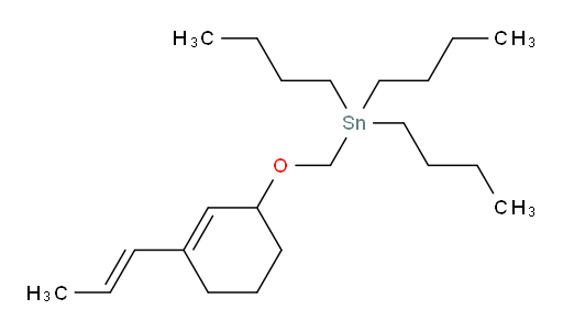 (E)-三丁基(((3-(丙烯-1-基)环己-2-烯-1-氧基))甲基)锡烷