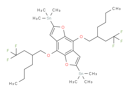 (4,8-双((2-(2,2,2-三氟乙基)hex氧基))苯并[1,2-b:4,5-b']二呋喃-2,6-二基)双(三甲基锡烷)