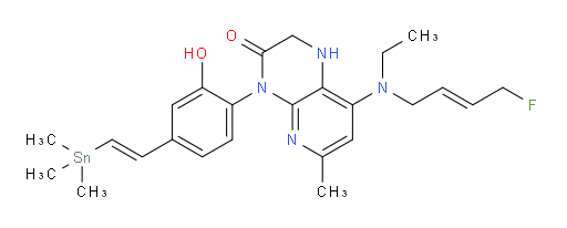 8-(乙基((E)-4-氟丁-2-烯-1-基)氨基)-4-(2-羟基-4-((E)-2-(三甲基锡基)乙烯基)苯基)-6-甲基-1,2-二氢吡啶并[2,3-b]吡嗪-3(4H)-酮
