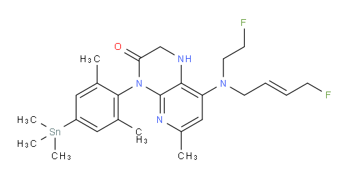 (E)-4-(2,6-二甲基-4-(三甲基锡基)苯基)-8-((4-氟丁-2-烯-1-基)(2-氟乙基)氨基)-6-甲基-1,2-二氢吡啶并[2,3-b]吡嗪-3(4H)-酮