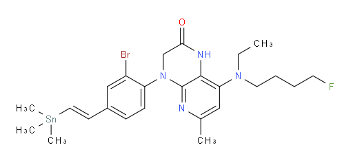 (E)-4-(2-溴-4-(2-(三甲基锡基)乙烯基)苯基)-8-(乙基(4-氟丁基)氨基)-6-甲基-3,4-二氢吡啶并[2,3-b]吡嗪-2(1H)-酮