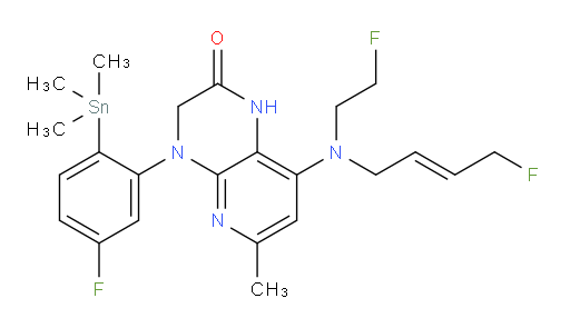 (E)-4-(5-氟-2-(三甲基锡基)苯基)-8-((4-氟丁-2-烯-1-基)(2-氟乙基)氨基)-6-甲基-3,4-二氢吡啶并[2,3-b]吡嗪-2(1H)-酮