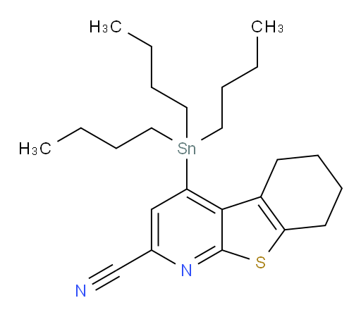 4-(三丁基锡基)-5,6,7,8-四氢苯并[4,5]噻吩并[2,3-b]吡啶-2-氰基