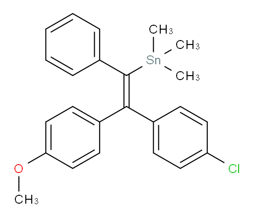(Z)-(2-(4-氯苯基)-2-(4-甲氧基苯基)-1-苯基乙烯基)三甲基锡烷