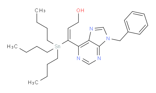 (E)-3-(9-苄基-9H-嘌呤-6-基)-3-(三丁基锡基)丙-2-烯-1-醇