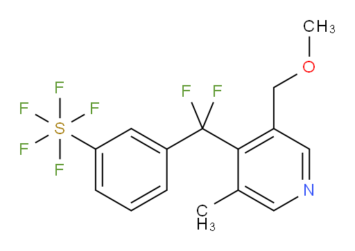 3-(difluoro(3-(methoxymethyl)-5-methylpyridin-4-yl)methyl)(pentafluoromercapto)benzene