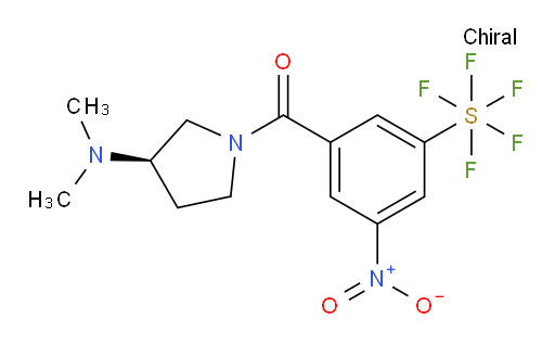 (R)-(3-(dimethylamino)pyrrolidin-1-yl)(3-(pentafluoromercapto)-5-nitrophenyl)methanone