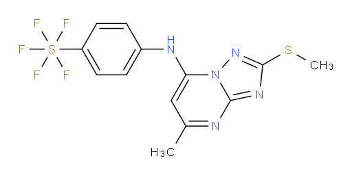 [4-[[5-methyl-2-(methylthio)[1,2,4]triazolo[1,5-a]pyrimidin-7-yl]amino]phenyl]sulfur pentafluoride
