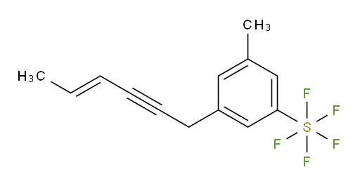 (E)-3-(hex-4-en-2-yn-1-yl)-5-methyl(pentafluoromercapto)benzene