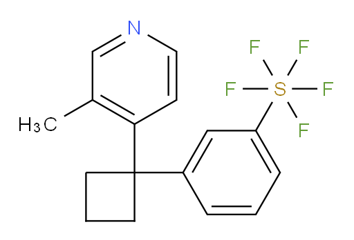 3-(1-(3-methylpyridin-4-yl)cyclobutyl)(pentafluoromercapto)benzene