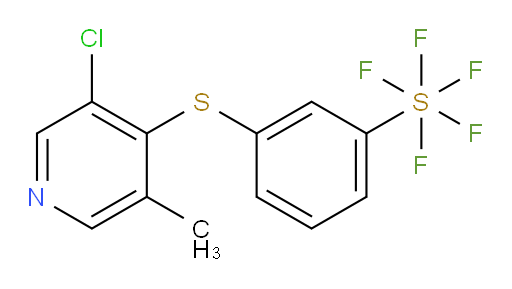 3-((3-chloro-5-methylpyridin-4-yl)thio)(pentafluoromercapto)benzene