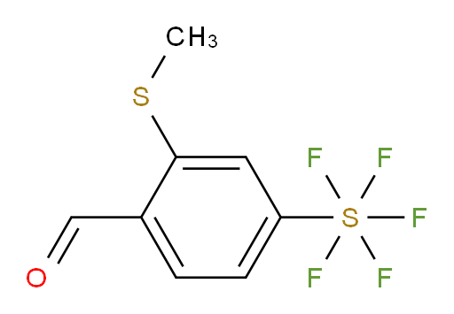 4-(pentafluoromercapto)-2-(methylthio)benzaldehyde