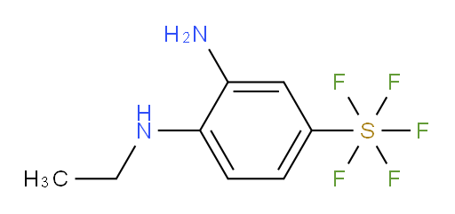 3-amino-4-(ethylamino)(pentafluoromercapto)benzene
