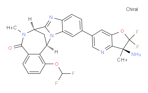 (7R,14R)-11-[(3S)-3-amino-2,2-difluoro-2,3-dihydro-3-methyl-furo[3,2-b]pyridin-6-yl]-1-(difluoromethoxy)-6,7-dihydro-6-methyl-7,14-Methanobenzimidazo[1,2-b][2,5]benzodiazocin-5(14H)--one