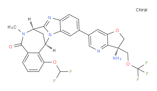 (7R,14R)-11-[(3R)-3-amino-2,3-dihydro-3-[(trifluoromethoxy)methyl]furo[3,2-b]pyridin-6-yl]-1-(difluoromethoxy)-6,7-dihydro-6-methyl-7,14-Methanobenzimidazo[1,2-b][2,5]benzodiazocin-5(14H)--one