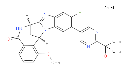 (7R,14R)-10-Fluoro-6,7-dihydro-11-[2-(1-hydroxy-1-methylethyl)-pyrimidin-5-yl]-1-methoxy-7,14-methanobenzimidazo[1,2-b][2,5]benzodiazocin-5(14H)--one