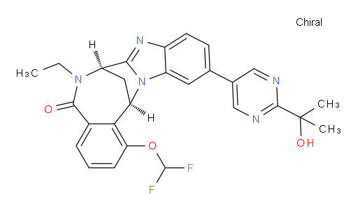 (7R,14R)-1-(difluoromethoxy)-6-ethyl-6,7-dihydro-11-[2-(1-hydroxy-1-methylethyl)-pyrimidin-5-yl]-7,14-Methanobenzimidazo[1,2-b][2,5]benzodiazocin-5(14H)--one