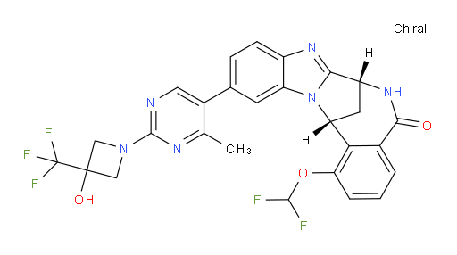 (7R,14R)-1-(difluoromethoxy)-6,7-dihydro-11-[2-[3-hydroxy-3-(trifluoromethyl)-1-azetidinyl]-4-methylpyrimidin-5-yl]-7,14-Methanobenzimidazo[1,2-b][2,5]benzodiazocin-5(14H)--one