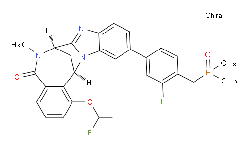 (7R,14R)-1-(difluoromethoxy)-11-[4-[(dimethylphosphinyl)methyl]-3-fluorophenyl]-6,7-dihydro-6-methyl-7,14-Methanobenzimidazo[1,2-b][2,5]benzodiazocin-5(14H)--one