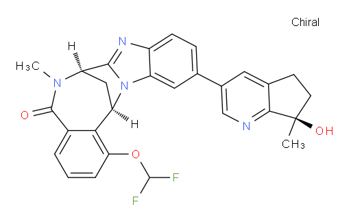 (7R,14R)-1-(difluoromethoxy)-11-[(7R)-6,7-dihydro-7-hydroxy-7-methyl-5H-cyclopenta[b]pyridin-3-yl]-6,7-dihydro-6-methyl-7,14-Methanobenzimidazo[1,2-b][2,5]benzodiazocin-5(14H)--one