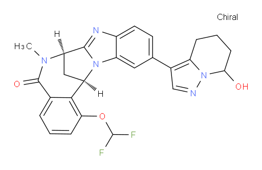 (7R,14R)-1-(difluoromethoxy)-11-(7-hydroxy-4,5,6,7-tetrahydropyrazolo[1,5-a]pyridin-3-yl)-6-methyl-6,7-dihydro-7,14-methanobenzo[f]benzo[4,5]imidazo[1,2-a][1,4]diazocin-5(14H)-one
