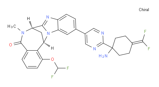 (7R,14R)-11-(2-(1-amino-4-(difluoromethylene)cyclohexyl)pyrimidin-5-yl)-1-(difluoromethoxy)-6-methyl-6,7-dihydro-7,14-methanobenzo[f]benzo[4,5]imidazo[1,2-a][1,4]diazocin-5(14H)-one