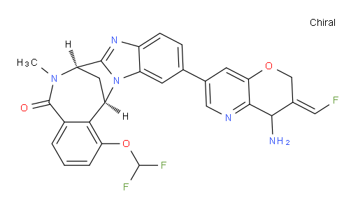 (7R,14R)-11-((Z)-4-amino-3-(fluoromethylene)-3,4-dihydro-2H-pyrano[3,2-b]pyridin-7-yl)-1-(difluoromethoxy)-6-methyl-6,7-dihydro-7,14-methanobenzo[f]benzo[4,5]imidazo[1,2-a][1,4]diazocin-5(14H)-one