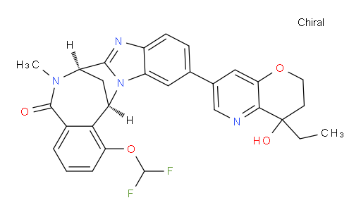 (7R,14R)-1-(difluoromethoxy)-11-(4-ethyl-4-hydroxy-3,4-dihydro-2H-pyrano[3,2-b]pyridin-7-yl)-6-methyl-6,7-dihydro-7,14-methanobenzo[f]benzo[4,5]imidazo[1,2-a][1,4]diazocin-5(14H)-one