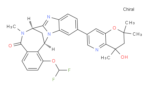 (7R,14R)-1-(difluoromethoxy)-11-(4-hydroxy-2,2,4-trimethyl-3,4-dihydro-2H-pyrano[3,2-b]pyridin-7-yl)-6-methyl-6,7-dihydro-7,14-methanobenzo[f]benzo[4,5]imidazo[1,2-a][1,4]diazocin-5(14H)-one