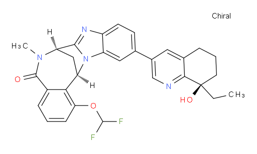 (7R,14R)-1-(difluoromethoxy)-11-((R)-8-ethyl-8-hydroxy-5,6,7,8-tetrahydroquinolin-3-yl)-6-methyl-6,7-dihydro-7,14-methanobenzo[f]benzo[4,5]imidazo[1,2-a][1,4]diazocin-5(14H)-one