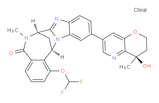 (7R,14R)-1-(difluoromethoxy)-11-((R)-4-hydroxy-4-methyl-3,4-dihydro-2H-pyrano[3,2-b]pyridin-7-yl)-6-methyl-6,7-dihydro-7,14-methanobenzo[f]benzo[4,5]imidazo[1,2-a][1,4]diazocin-5(14H)-one