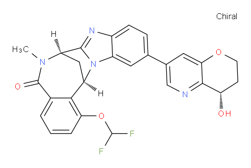(7R,14R)-1-(difluoromethoxy)-11-((S)-4-hydroxy-3,4-dihydro-2H-pyrano[3,2-b]pyridin-7-yl)-6-methyl-6,7-dihydro-7,14-methanobenzo[f]benzo[4,5]imidazo[1,2-a][1,4]diazocin-5(14H)-one