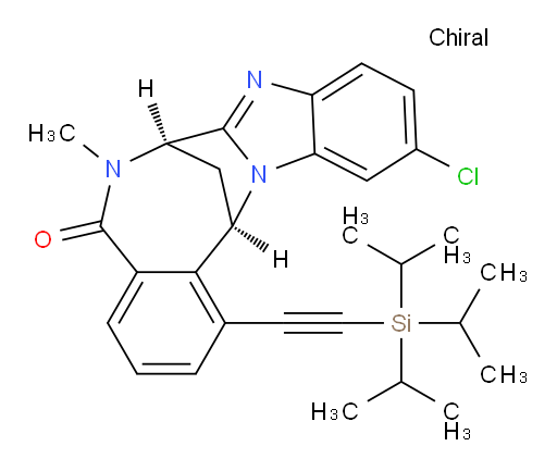 (7R,14R)-11-chloro-6-methyl-1-((triisopropylsilyl)ethynyl)-6,7-dihydro-7,14-methanobenzo[f]benzo[4,5]imidazo[1,2-a][1,4]diazocin-5(14H)-one