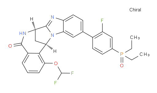 (7R,14R)-11-[4-(diethylphosphinyl)-2-fluorophenyl]-1-(difluoromethoxy)-6,7-dihydro-7,14-Methanobenzimidazo[1,2-b][2,5]benzodiazocin-5(14H)--one