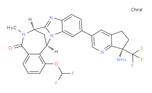 (7R,14R)-11-[(7S)-7-amino-6,7-dihydro-7-(trifluoromethyl)-5H-cyclopenta[b]pyridin-3-yl]-1-(difluoromethoxy)-6,7-dihydro-6-methyl-7,14-Methanobenzimidazo[1,2-b][2,5]benzodiazocin-5(14H)--one