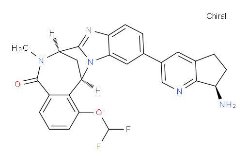 (7R,14R)-11-[(7R)-7-amino-6,7-dihydro-5H-cyclopenta[b]pyridin-3-yl]-1-(difluoromethoxy)-6,7-dihydro-6-methyl-7,14-Methanobenzimidazo[1,2-b][2,5]benzodiazocin-5(14H)--one