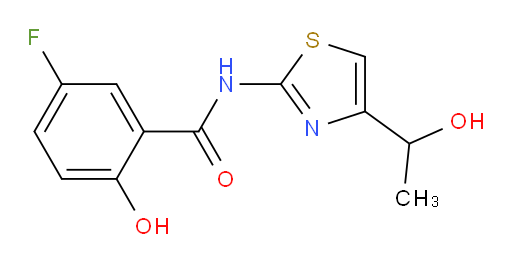 5-fluoro-2-hydroxy-N-(4-(1-hydroxyethyl)thiazol-2-yl)benzamide