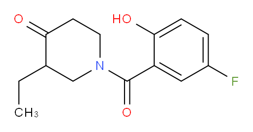 3-ethyl-1-(5-fluoro-2-hydroxybenzoyl)piperidin-4-one