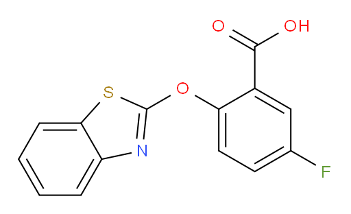 2-(benzo[d]thiazol-2-yloxy)-5-fluorobenzoic acid